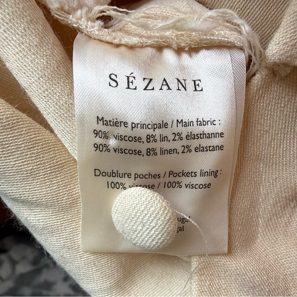 Sezane LouLou Trousers Ecru Cream - Picture 9 of 10